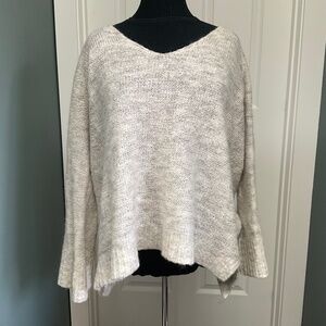 Cream Bell-Sleeved Alpaca and Mohair Blend Free People Sweater size L